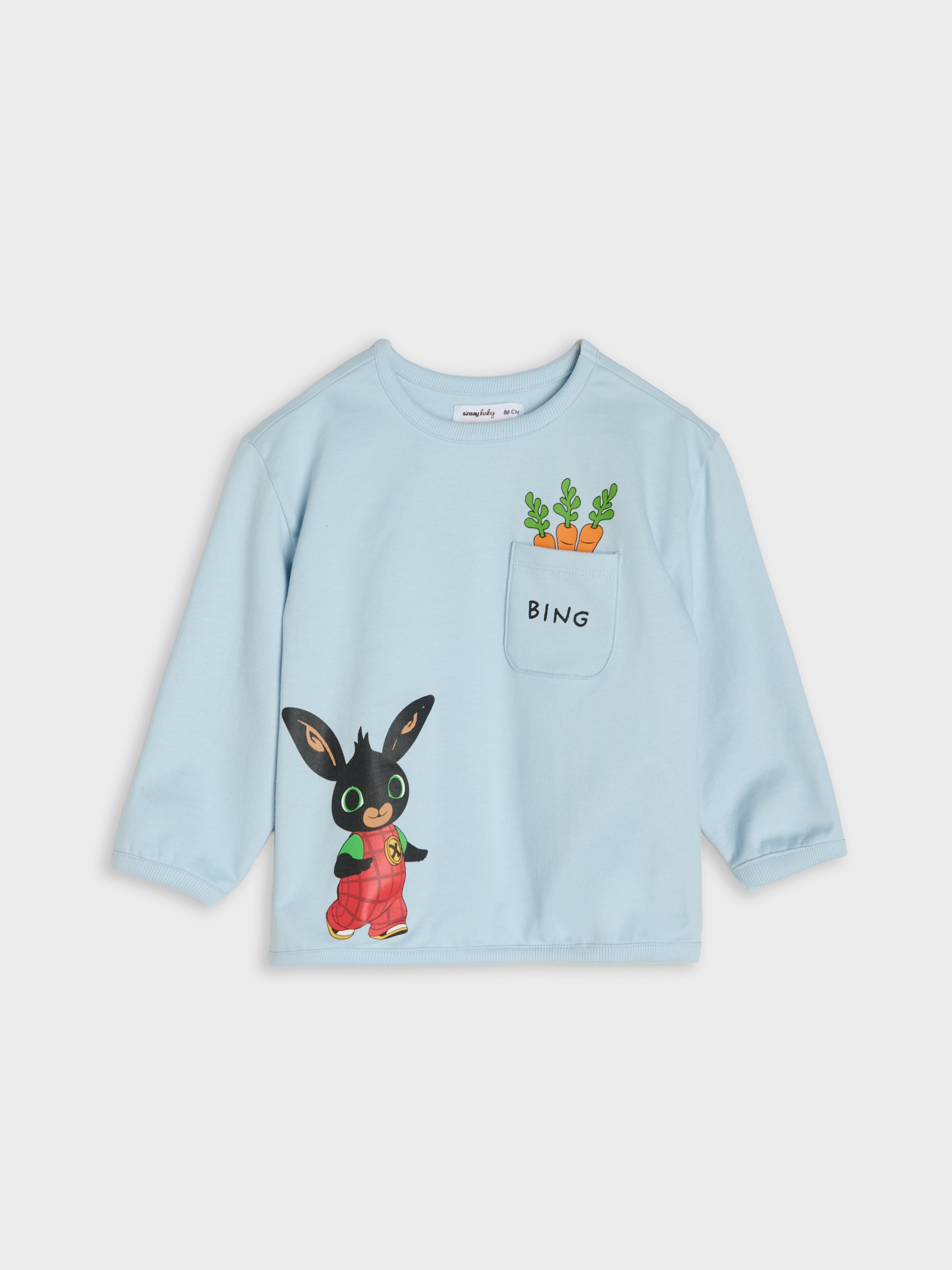 Bawełniana bluza crewneck z nadrukiem Bing
