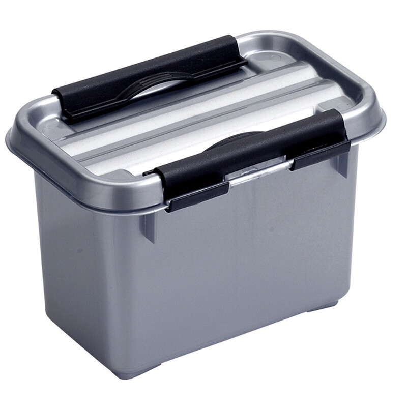 Box de rangement Q-line avec couvercle à clips gris 0,8 L SUNWARE