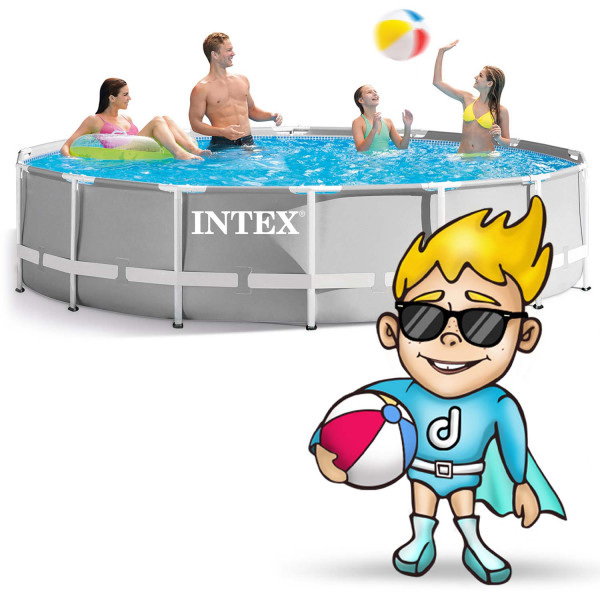 Basen ogrodowy stelażowy 427x107 cm Intex zestaw 18w1