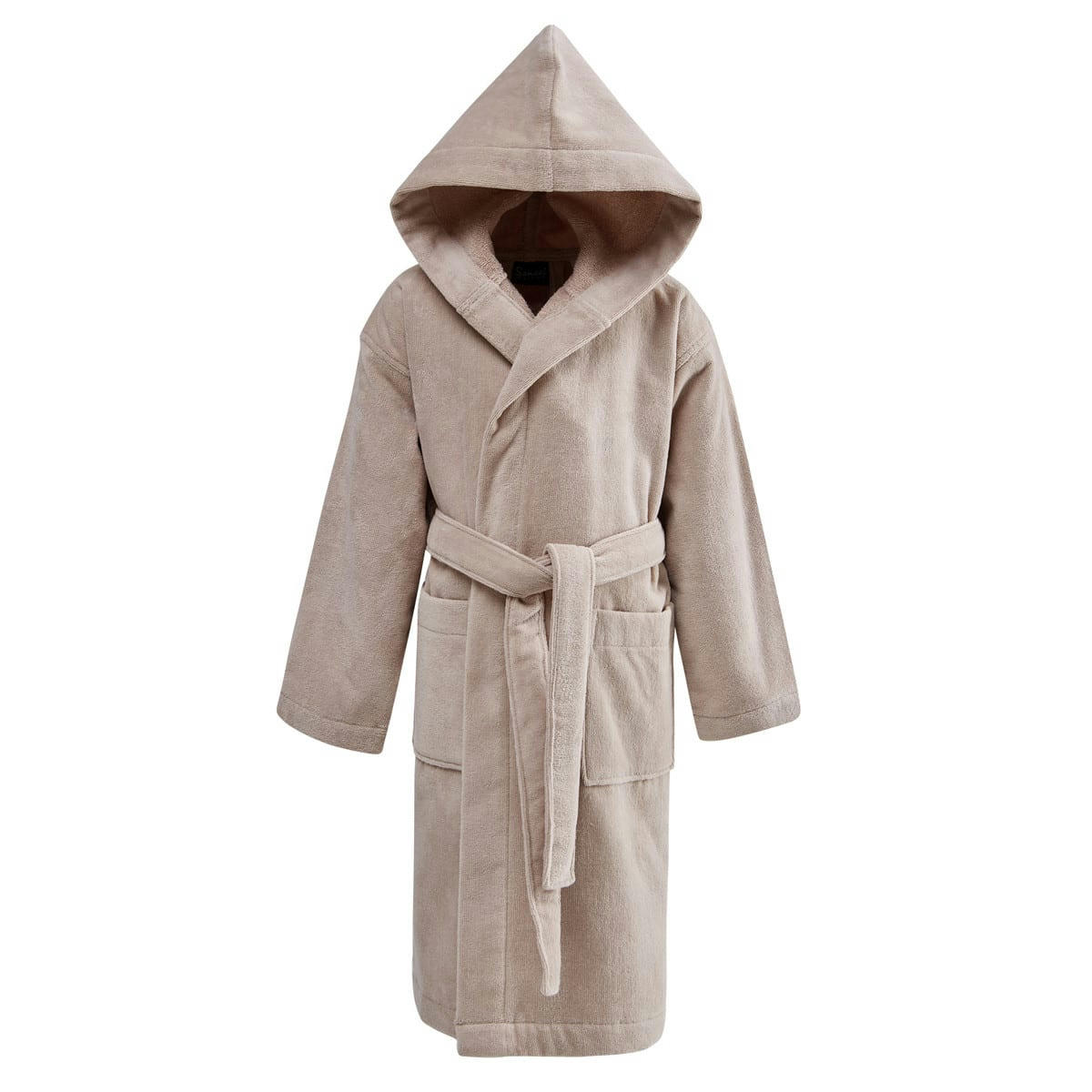 CONSTANTIN & CONSTANTINE - Peignoir enfant velours à capuche  sable 08/10 ans