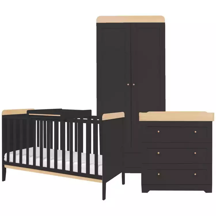 Tutti Bambini Rio 3 Piece Nursery Furniture Set - Slate Oak