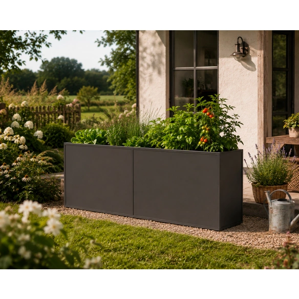 Hochbeet, »210«, Aluminium, LxBxH: 45x205x77 cm, grau