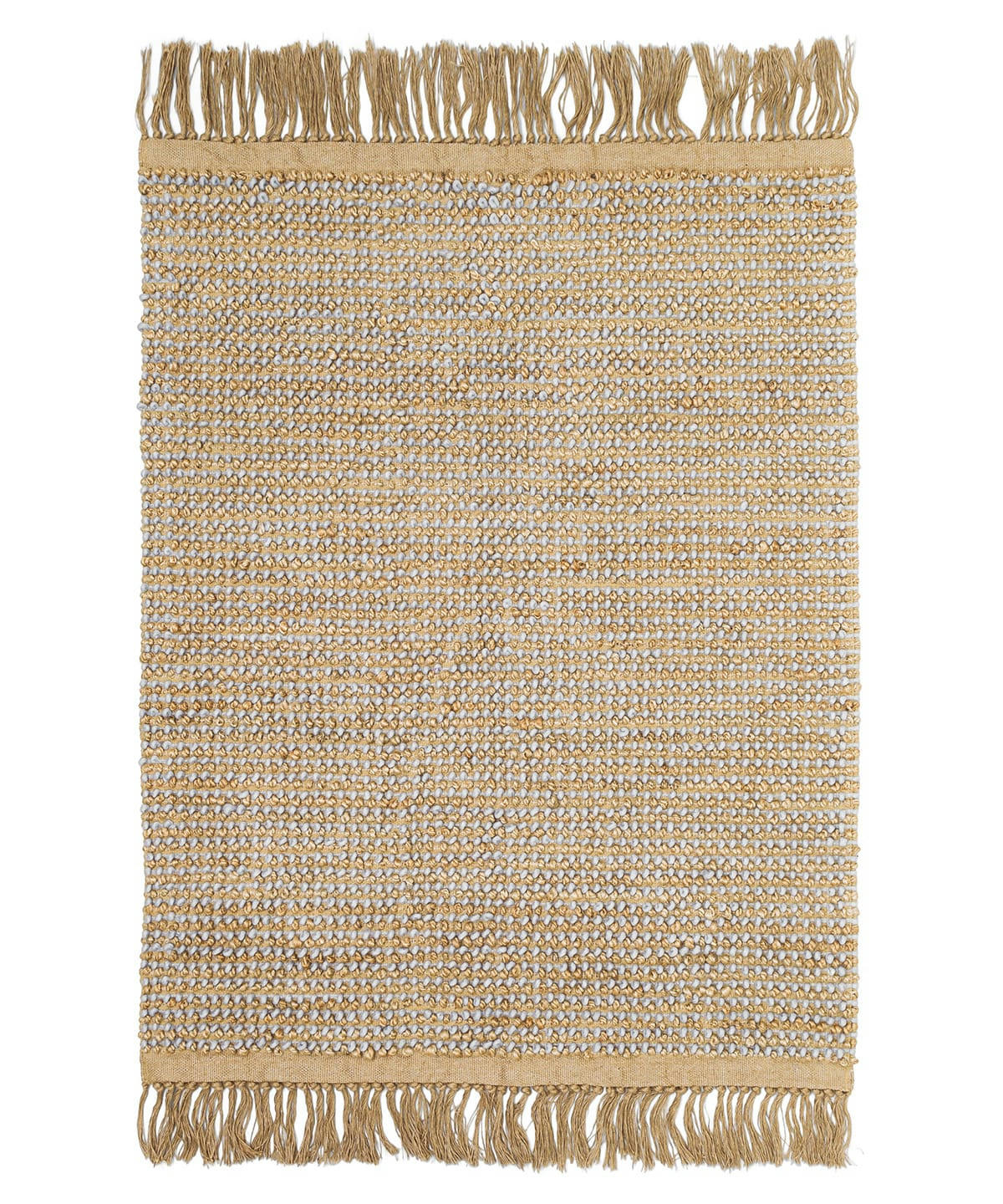 BUBBLES - Tapis style naturel tissé main jute et laine 160x230