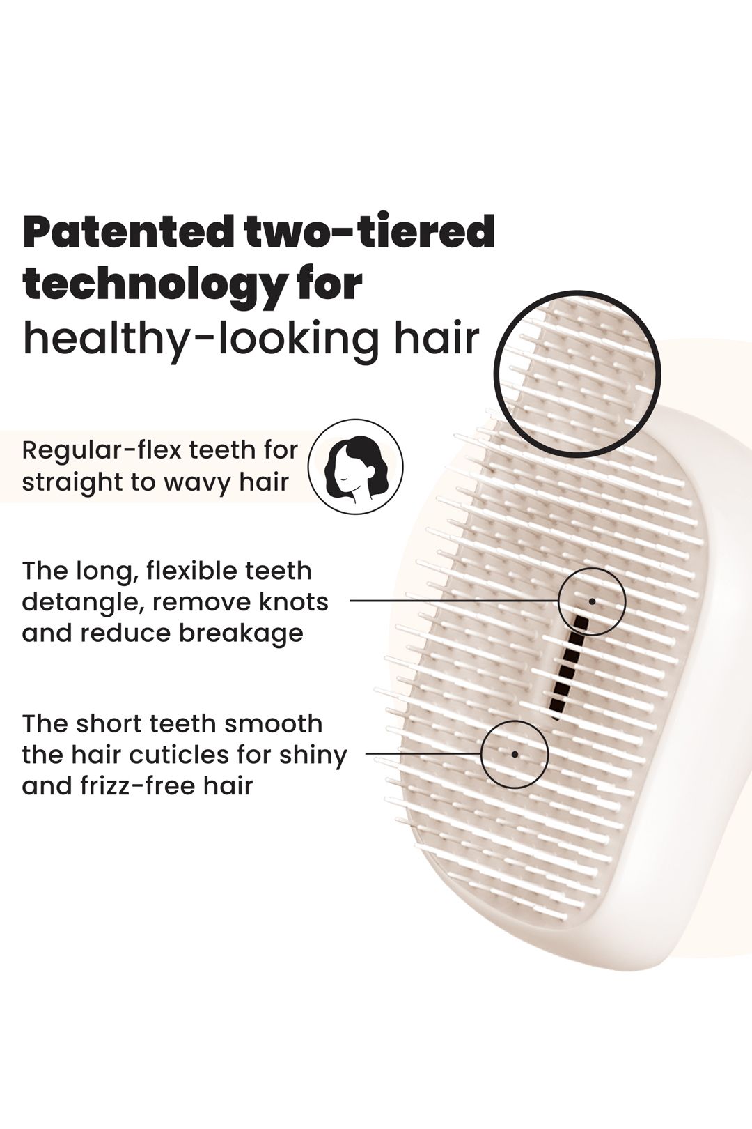 Tangle Teezer Compact Styler Detangling Hairbrush - Rose Gold Ivory