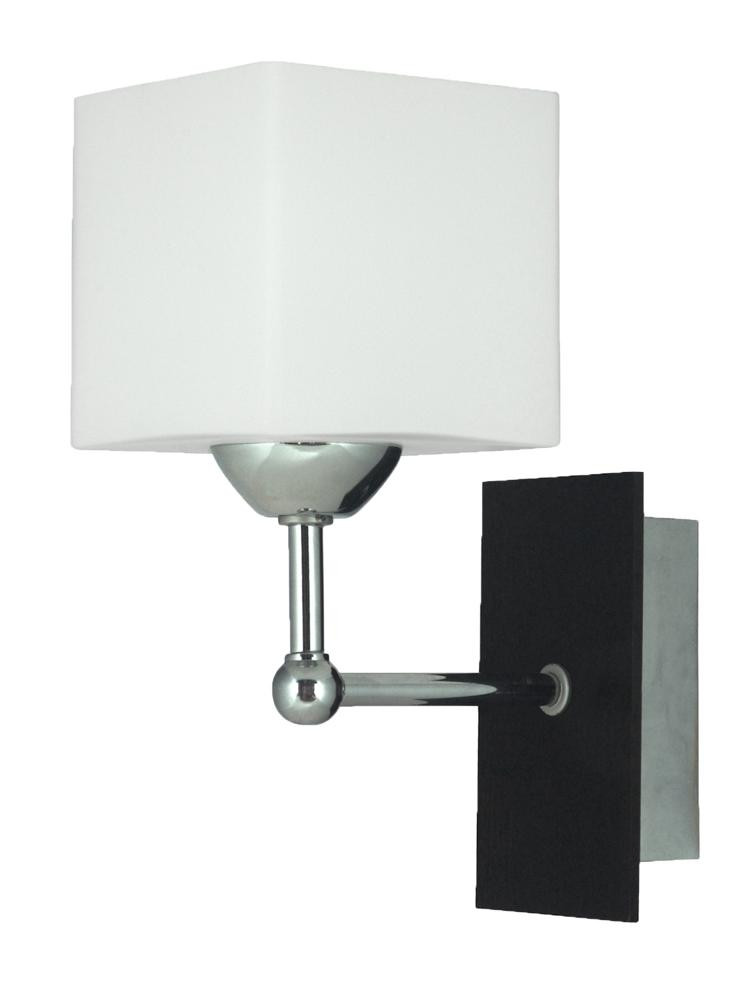 Lampa kinkiet CUBETTO 1x60 e27 drewno chrom