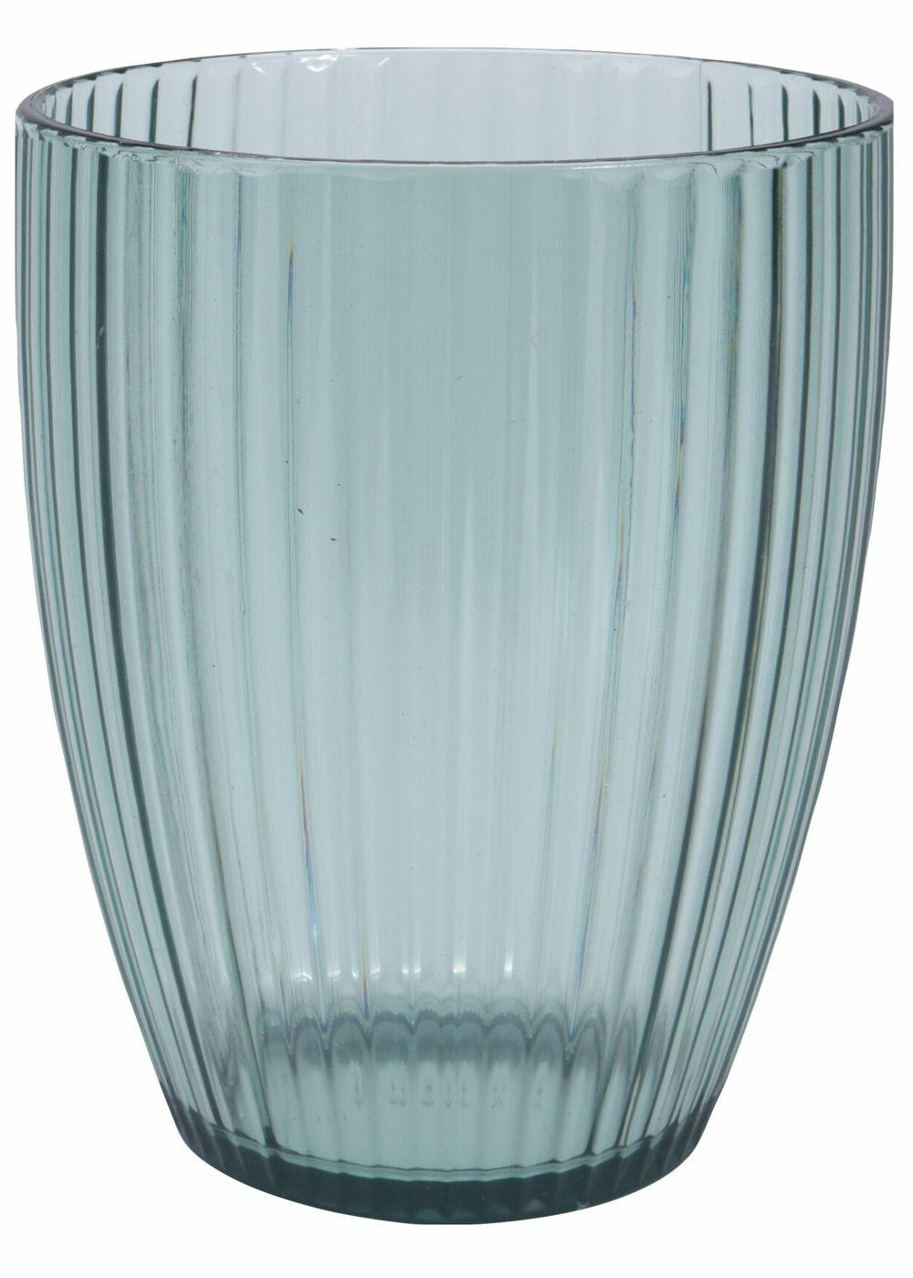 Szklanka na soki i wodę Stripes 475 ml turkusowa
