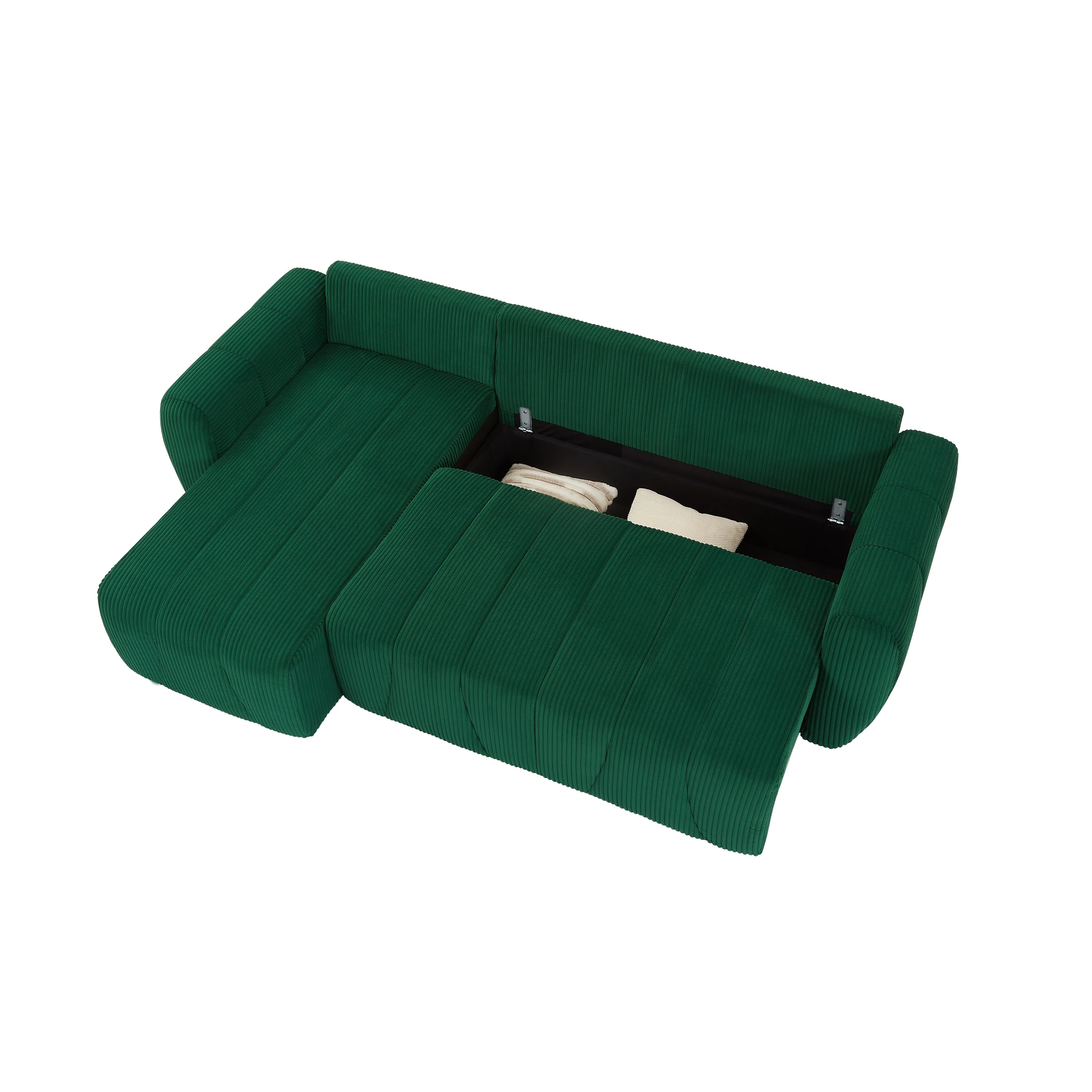 Modern L Shaped Convertible Sectional Sofa with Hidden Storage and Adjustable Backrests for Apartments or Guest Rooms