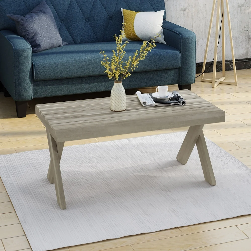 Esmeralda Farmhouse Acacia Wood Coffee Table by Christopher Knight Home