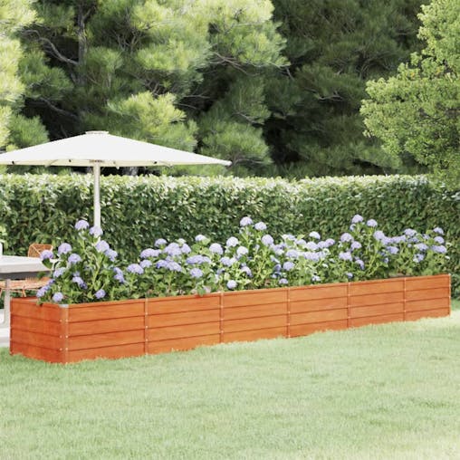 NNEVL Garden Raised Bed Rusty 480x80x45 cm Corten Steel