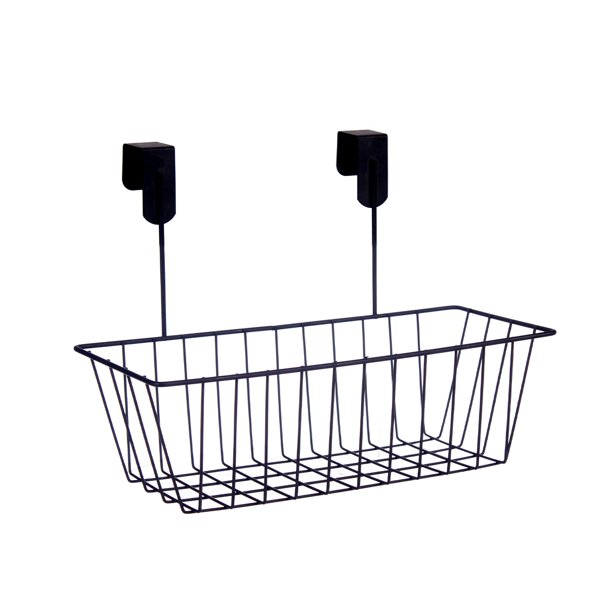 Cesto preto em metal para pendurar