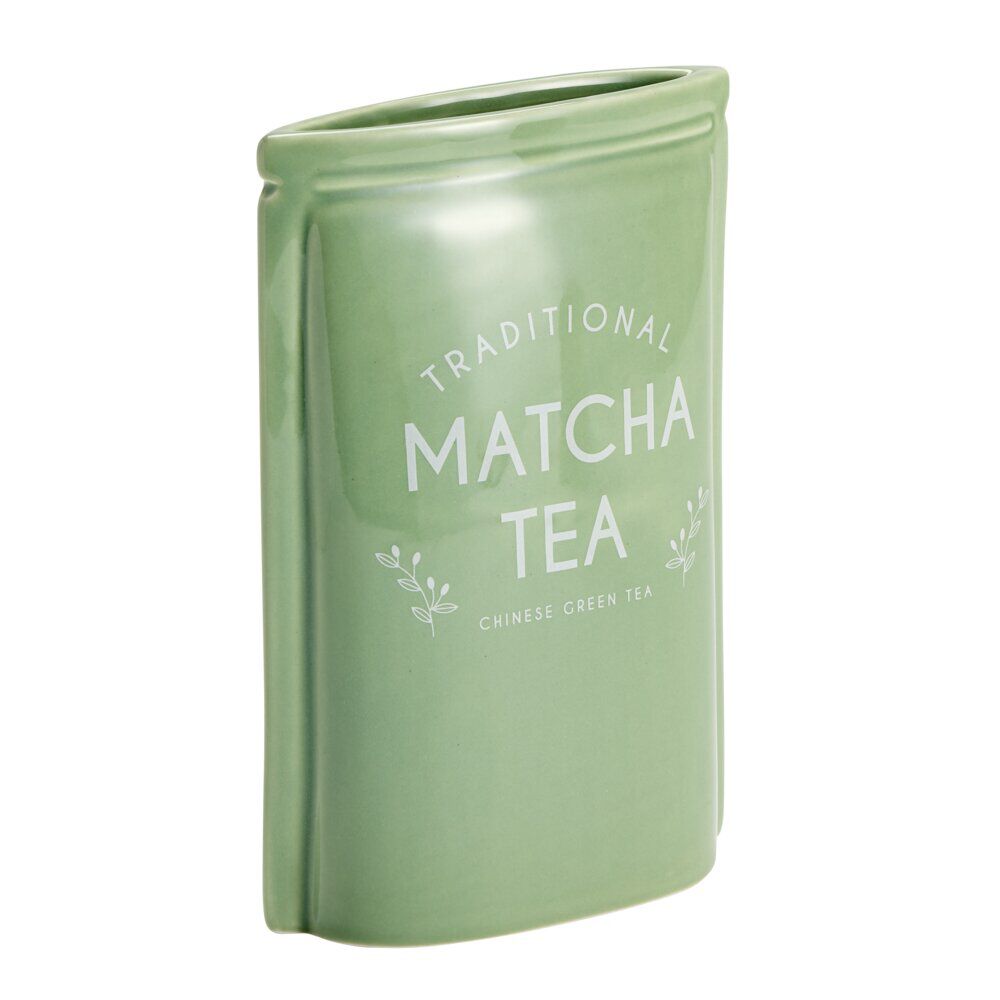 Vase céramique forme pochette 13,5x6,5xH20cm (2 modèles matcha ou cacao)
