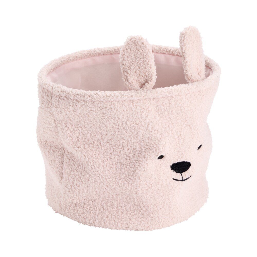 Panière Box Cube enfant bouclette animal mignon avec oreilles Ø30xH27cm (2 modèles)