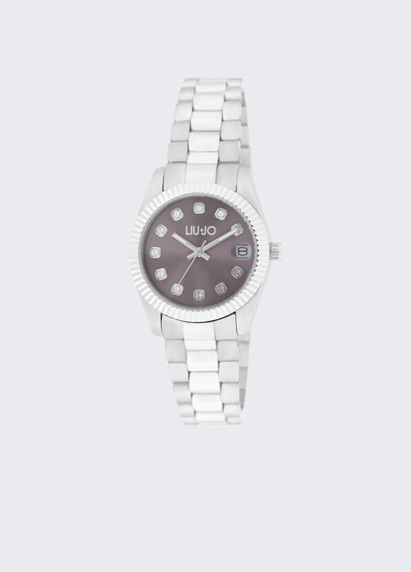 Orologio in acciaio con brill