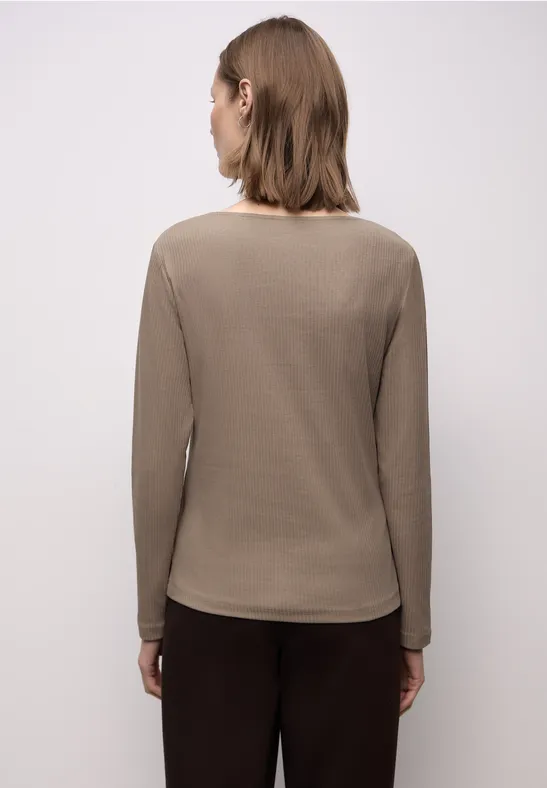 Basic Shirt mit Rippstruktur