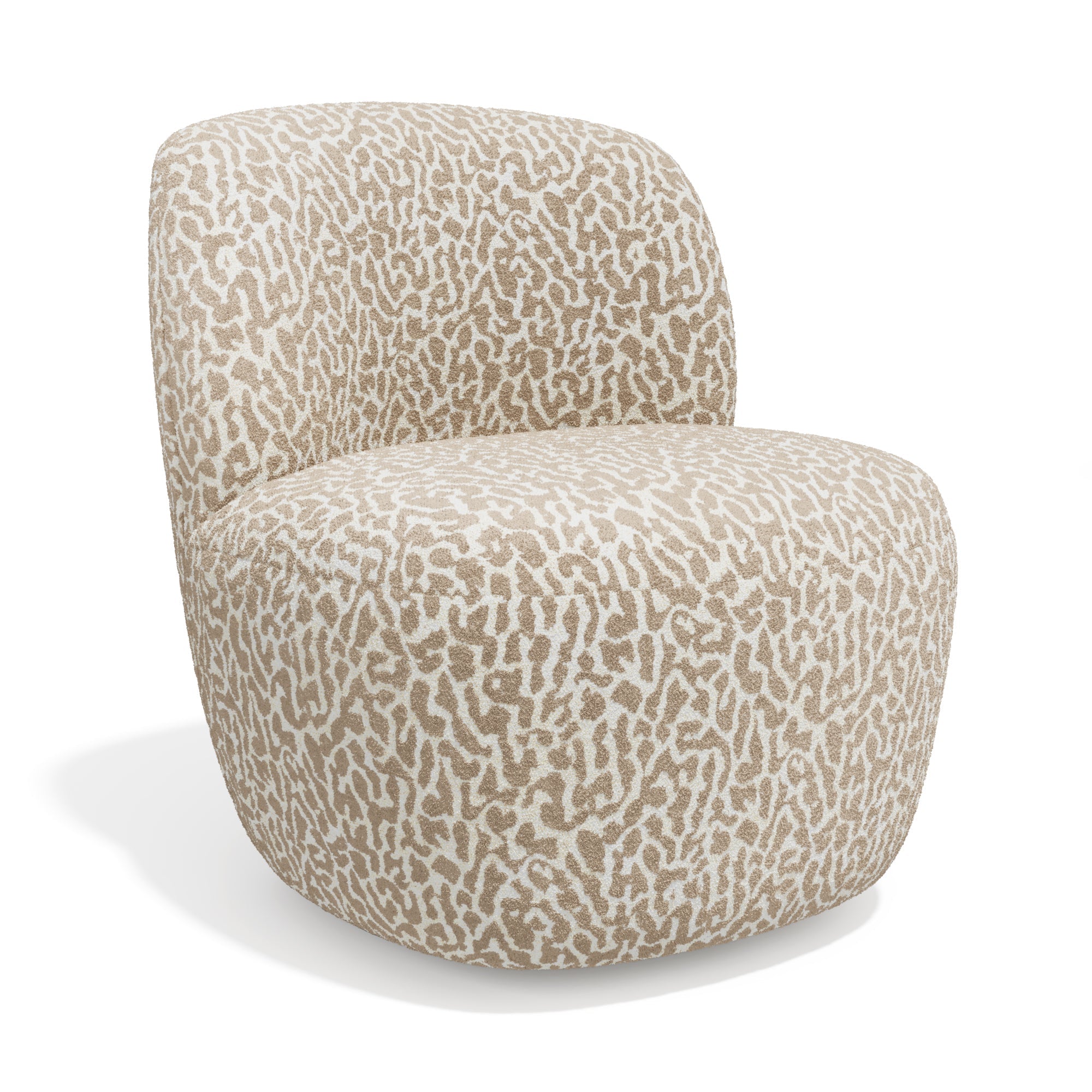 Premium Interiors - Draaibare fauteuil COMI - stof met patroon beige 65cm