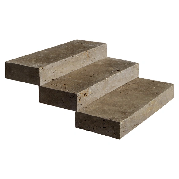 Blockstufe »Keona Brown«, LxBxH: 100 x 35 x 15 cm, Travertin, braun/beige