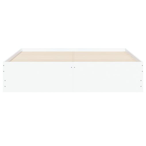 NNEVL Bed Frame with Drawers White 150x200 cm Engineered Wood