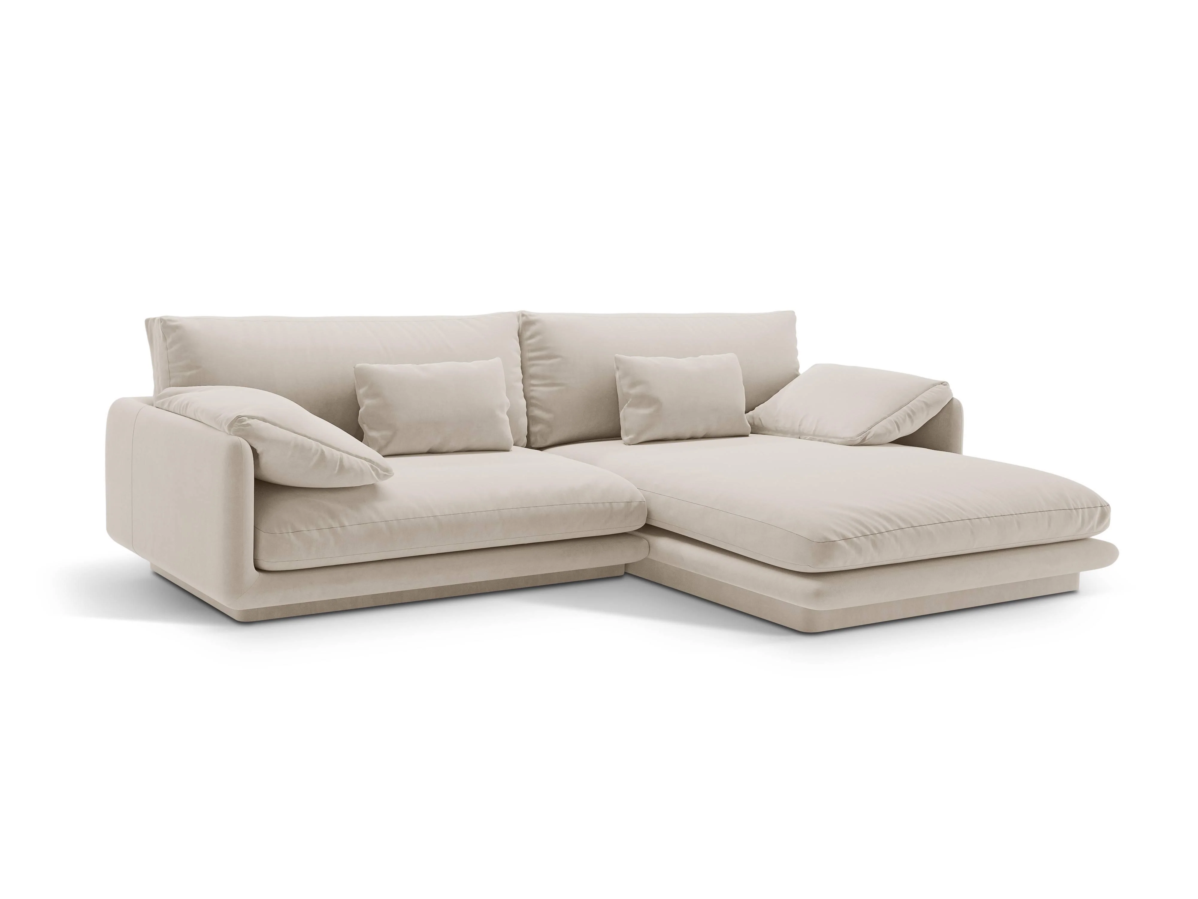 4-zits hoekbank Torino rechts velvet