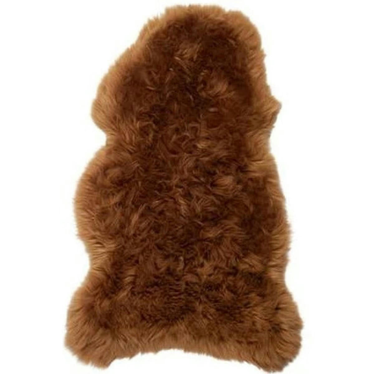 - Tapis en peau de mouton camel