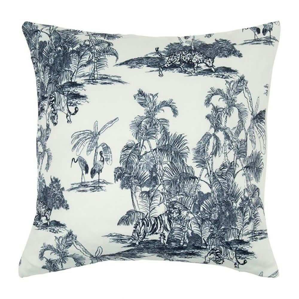 TOUNDRA - Housse de coussin blanc noir 40x40cm