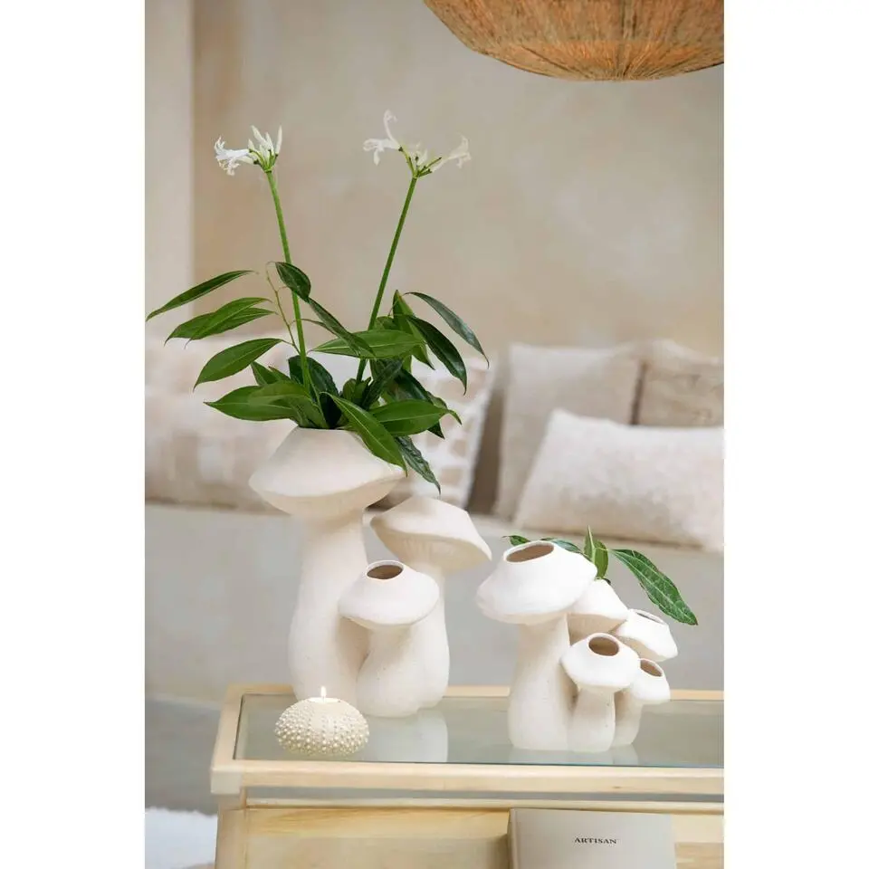 Vaas Mushroom - Cr&egrave;me - 31.5x20.5x27.5cm