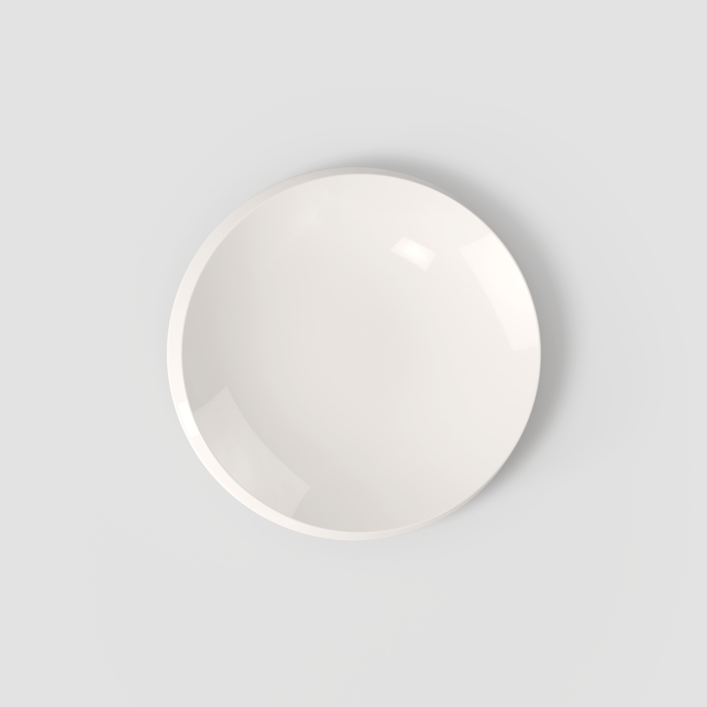 NewMoon Appetizer/ Bread Plate - White, 6.4'', Premium Porcelain