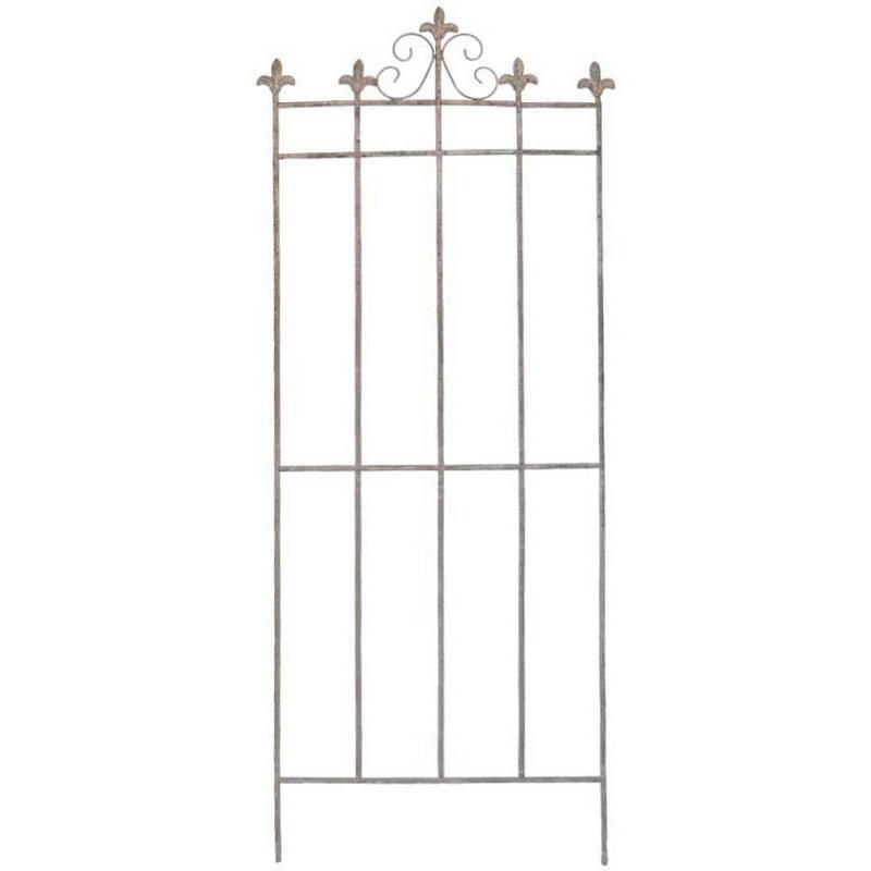 - Treillage en fer fleur de lys 49 x 128 cm