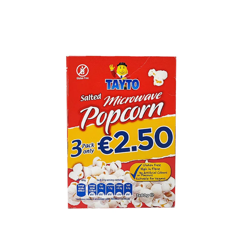 Tayto Microwave Popcorn 3PK