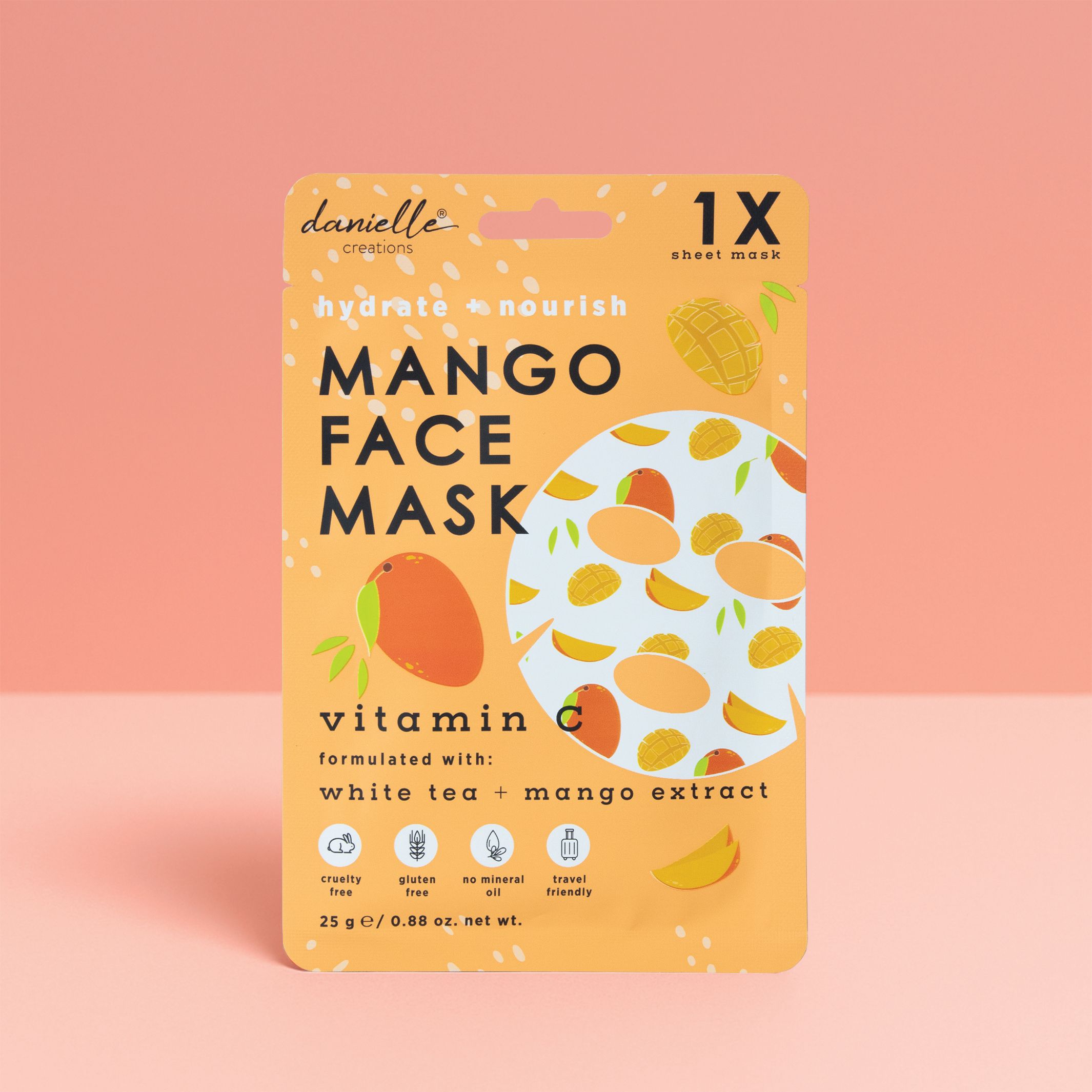Danielle Creations Mango Vitamin C Sheet Masks 5 Pack Gift Set