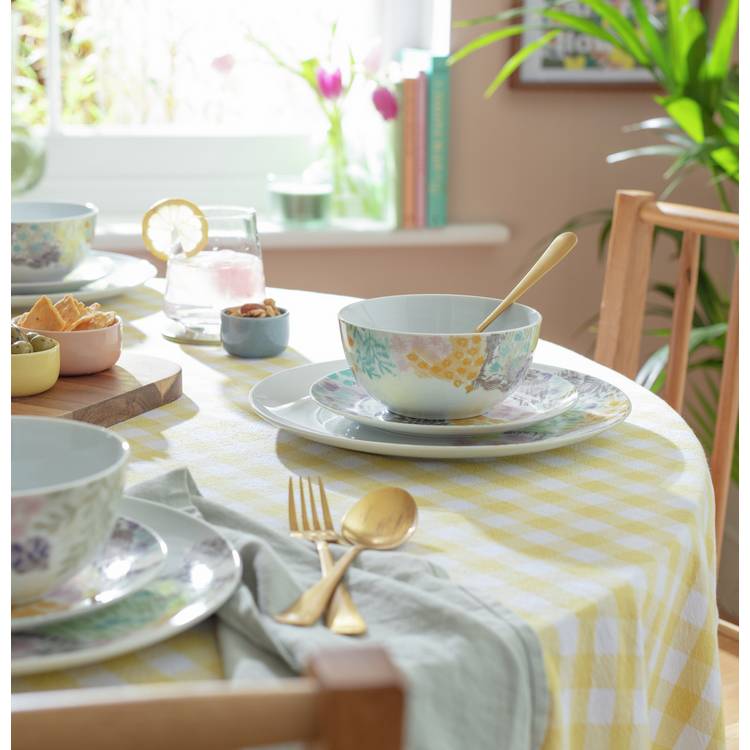 Habitat Floral 12 Piece Porcelain Dinner Set