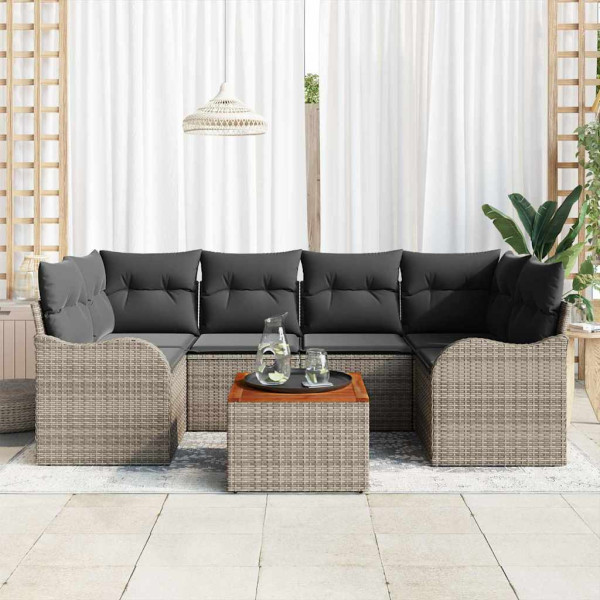 Zestaw Mebli Ogrodowych Wypoczynkowy Sofy Stolik Rattan Na Patio Do Ogrodu