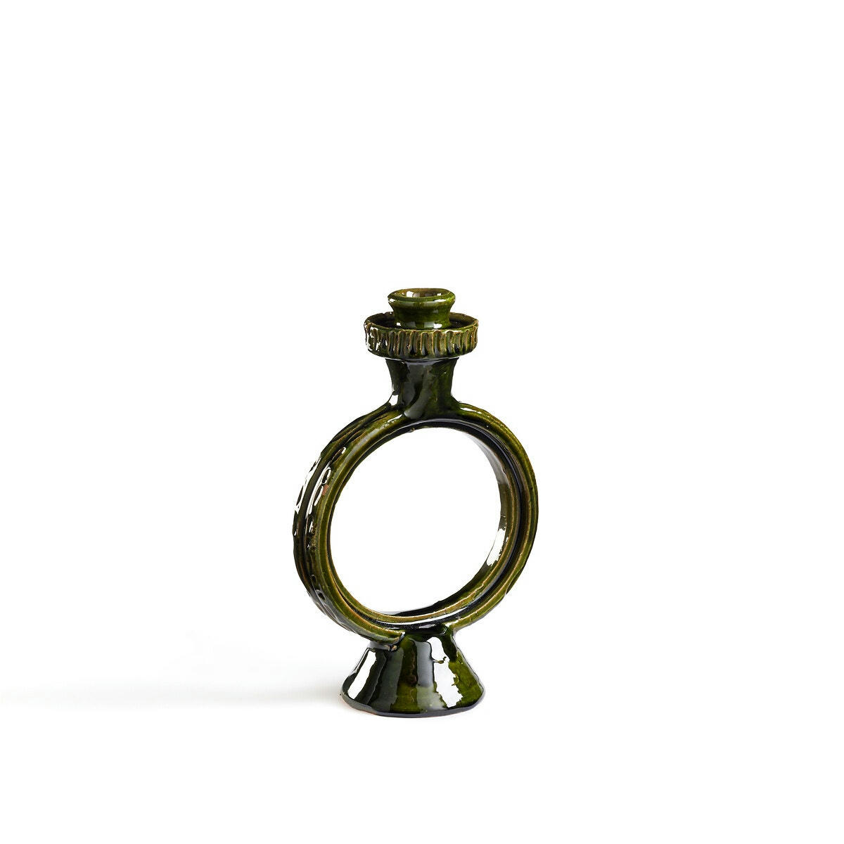Bougeoir en terre cuite H27 cm, Makero
