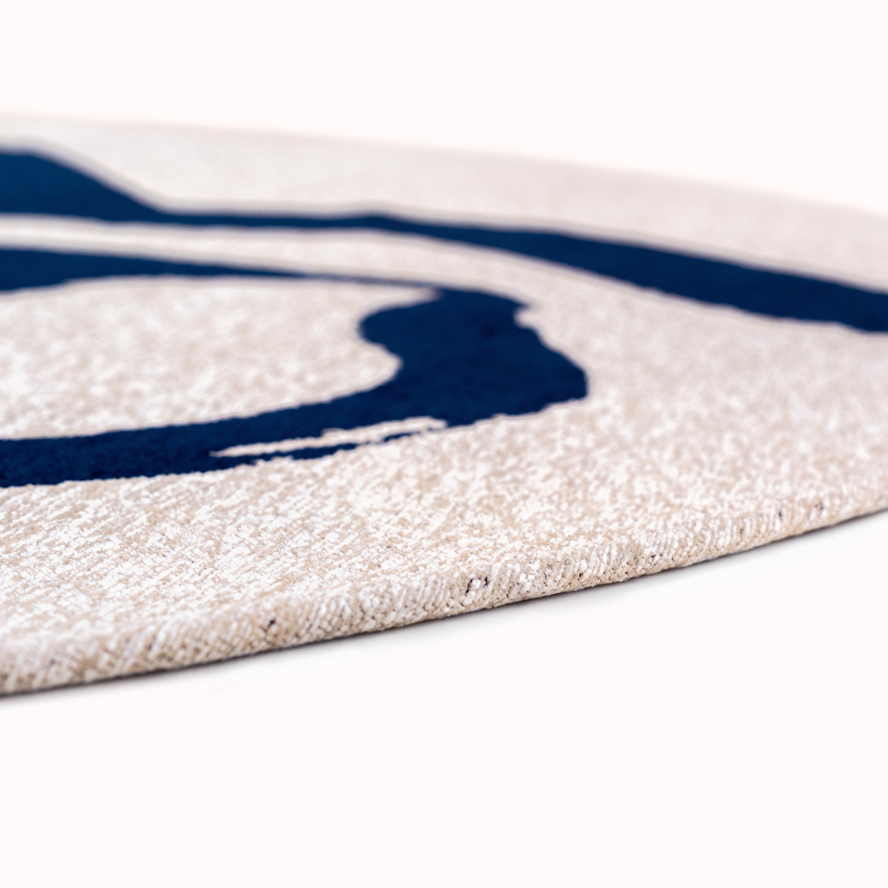 Louis de Poortere Ribbon Vloerkleed Ø 240 cm - Sea Ink