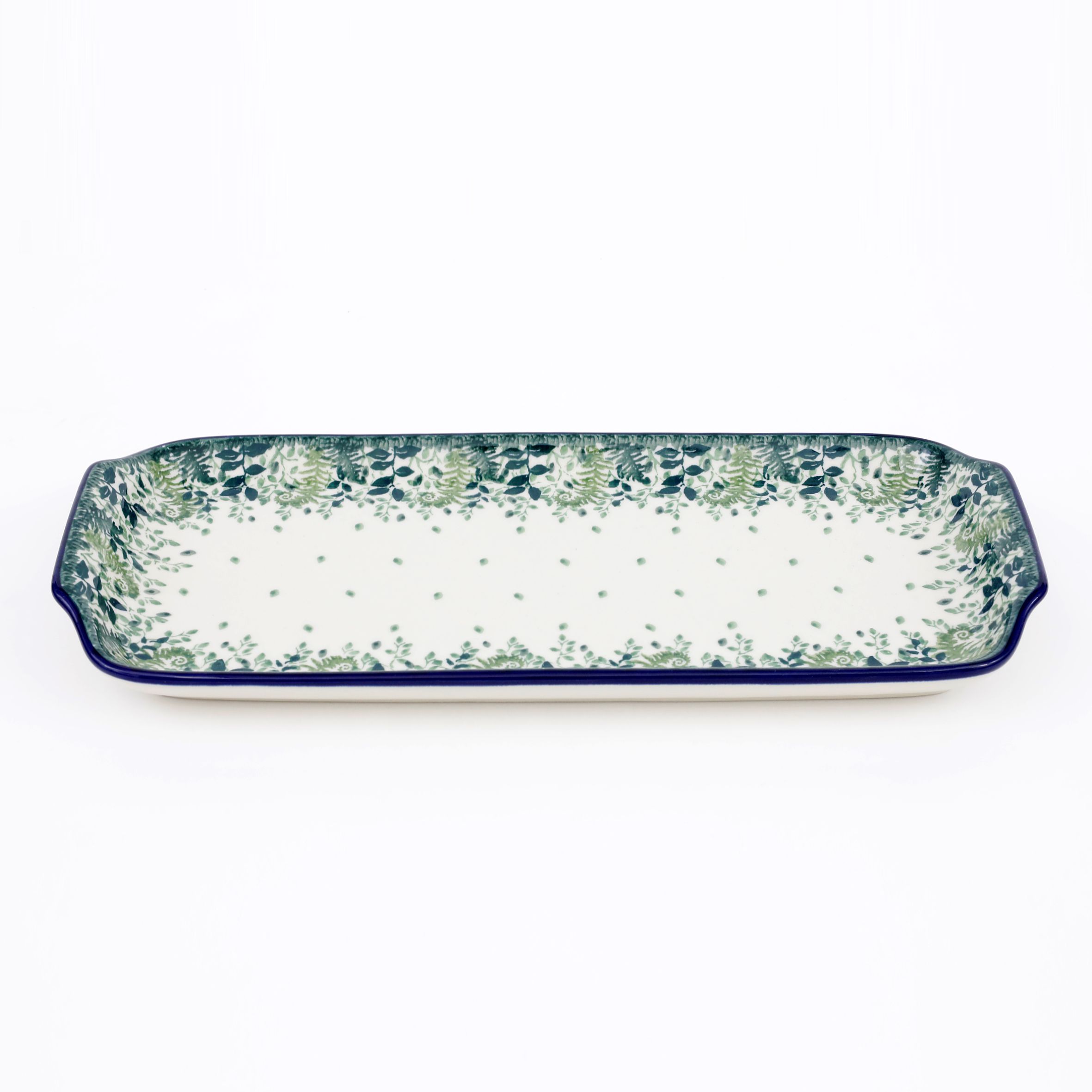 Tacka z uszkami 410 32/14,5 cm  2206X Zielone paprocie
