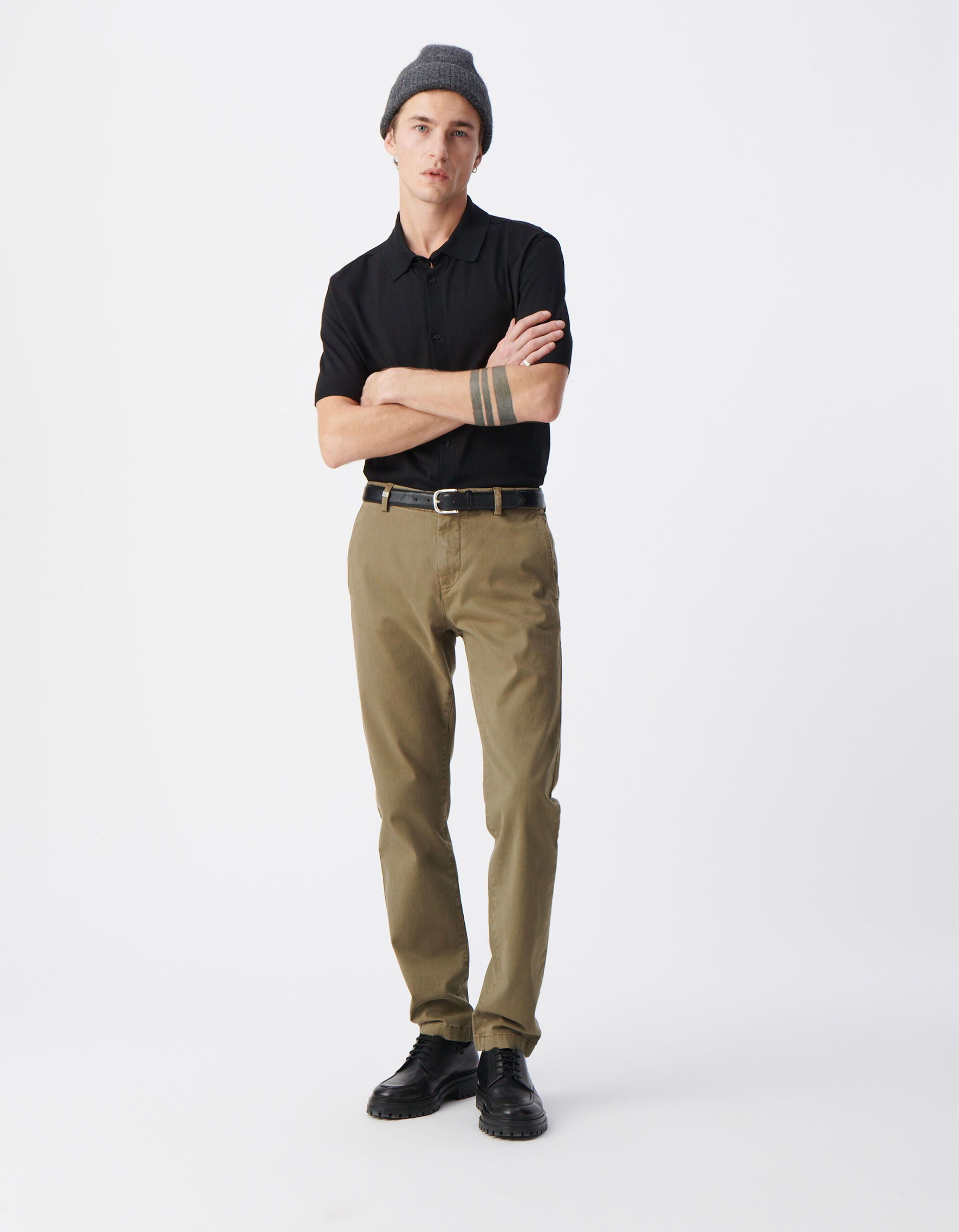 Pantalon chino SLIM kaki Homme