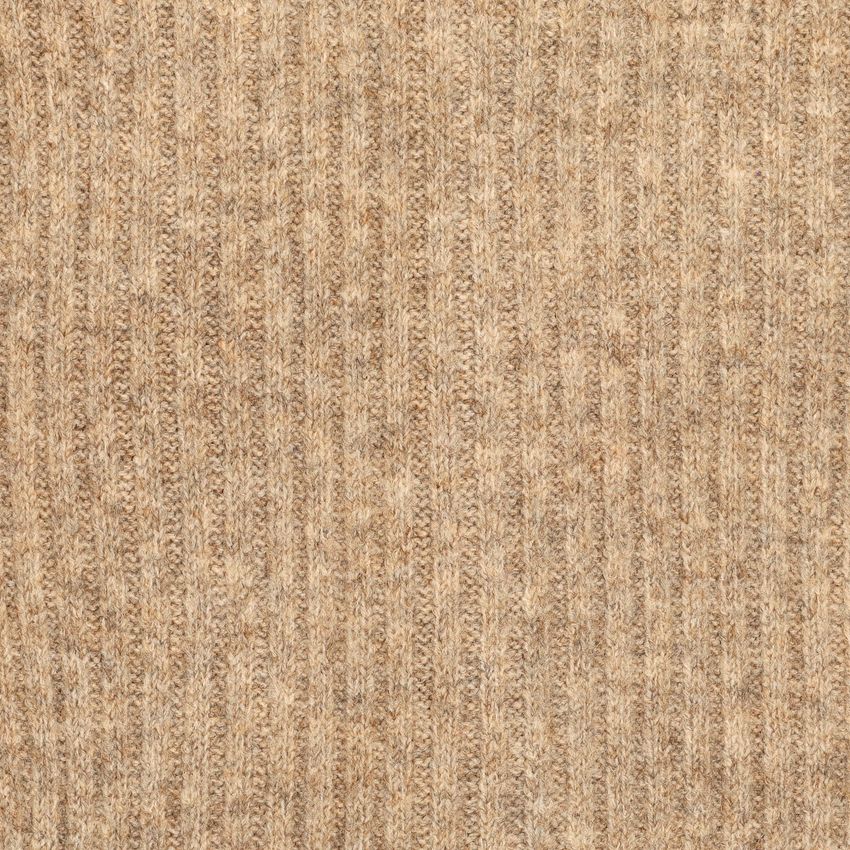 Manfield Beige sjaal met ribbel details