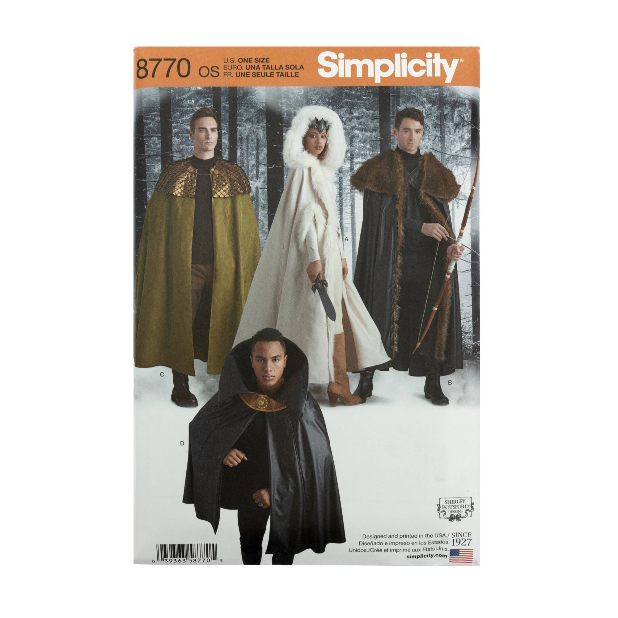 Simplicity Fantasy Cape Sewing Pattern 8770