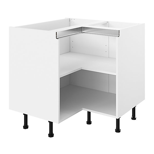 Caisson bas d'angle de cuisine blanc L. 93 cm Caraway Innovo GoodHome