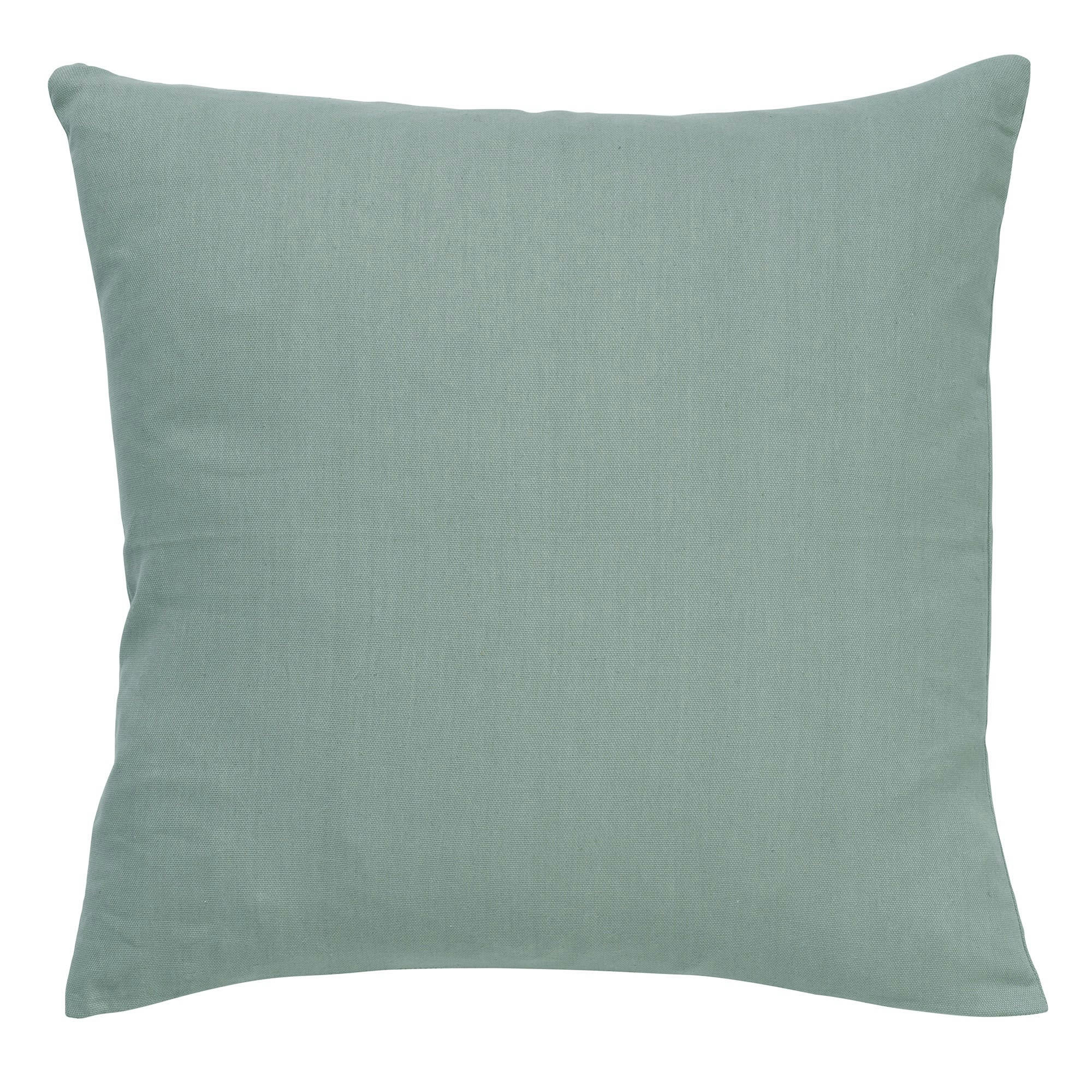 JAMES - Coussin - vert en coton 45x45 cm uni