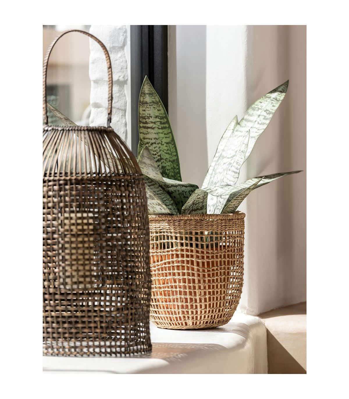 OASIS - Set de 5 paniers en rotin et bambou