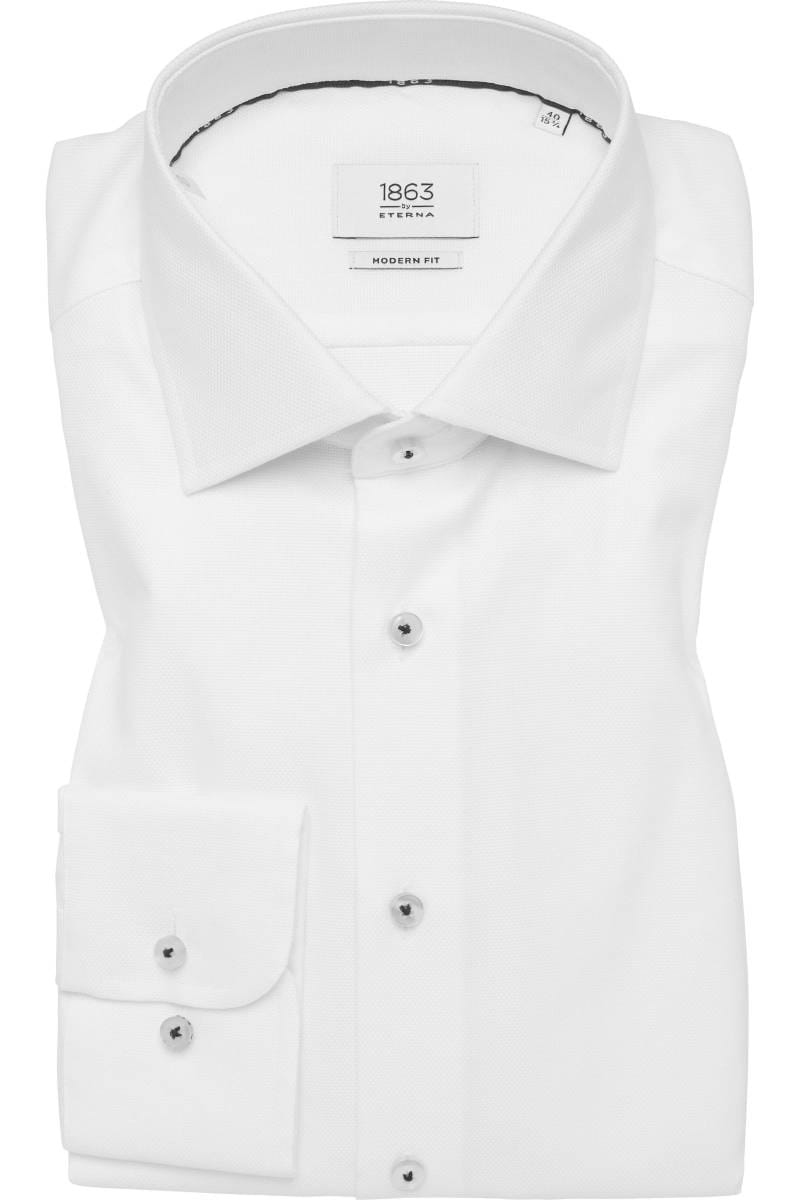 ETERNA 1863 Modern Fit Hemd weiss, Strukturiert