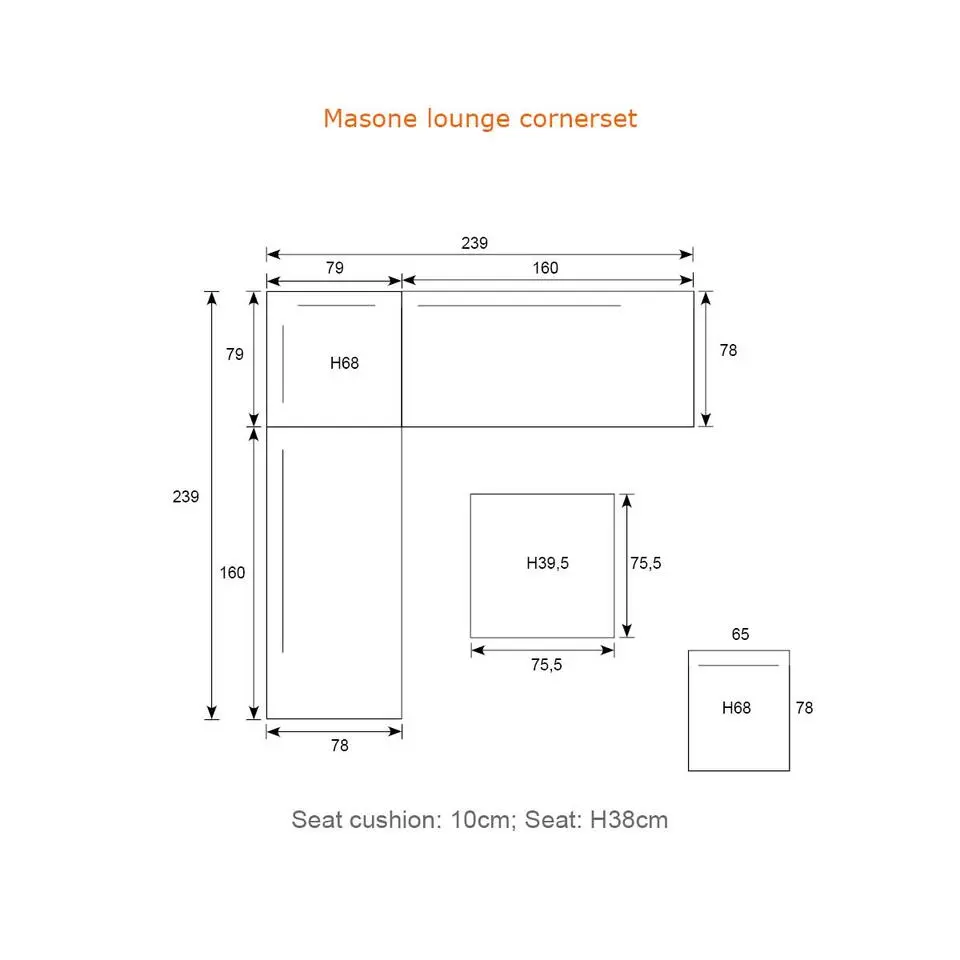 Masone midden element - carbon black - valley sand