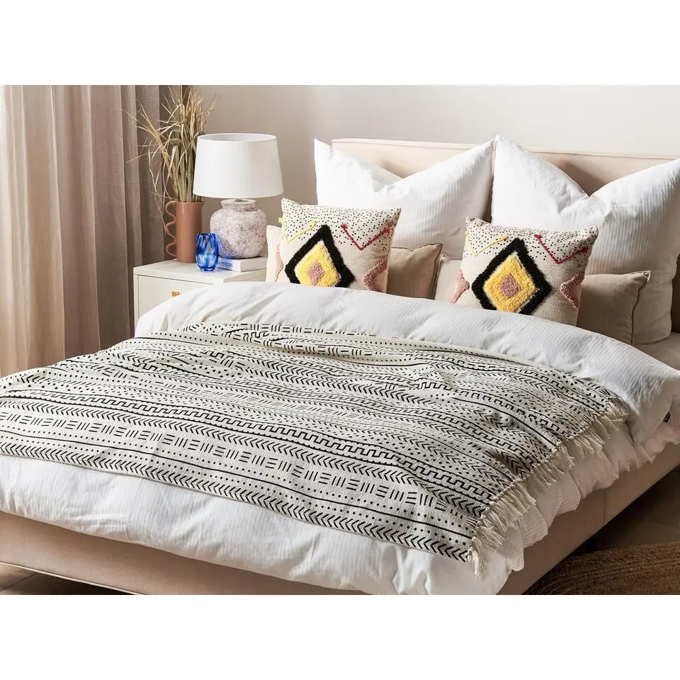 PANVEL - Plaid - Wit - 130 x 180 cm - Katoen