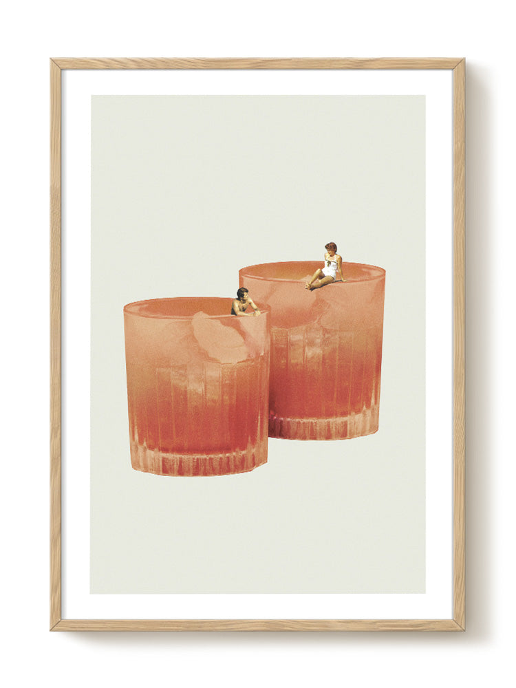 Maarten Léon - Holiday in a glass III - PSTR studio Kunst Poster