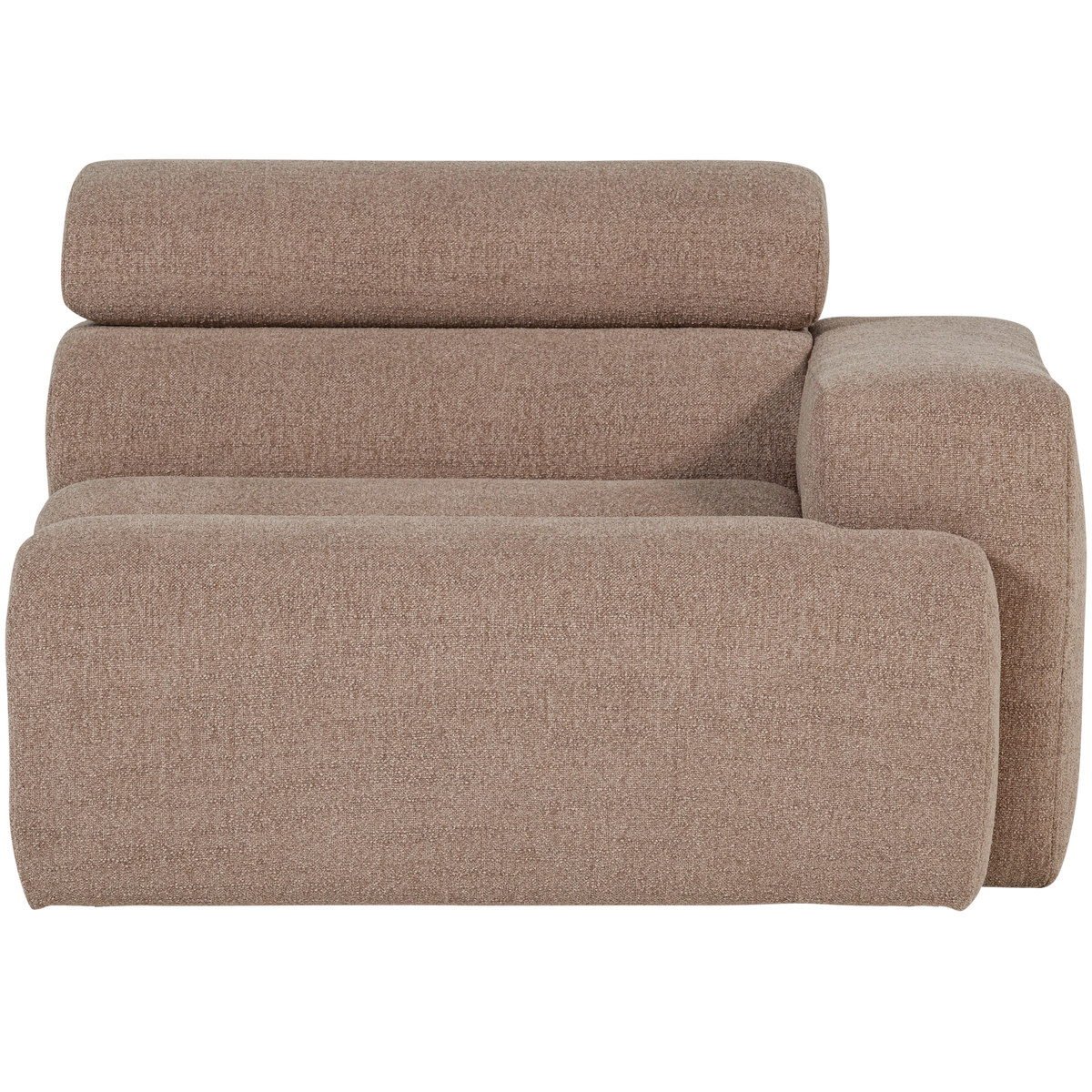 WOOOD 1-zits element bank arm rechts Novi - Polyester - Taupe - 86x109x113