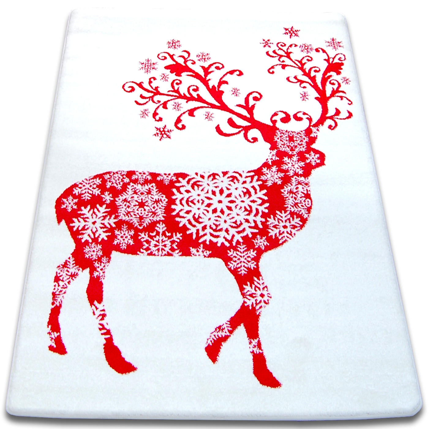 Dywan XMAS - F788 krem/czerwony 80x150 cm