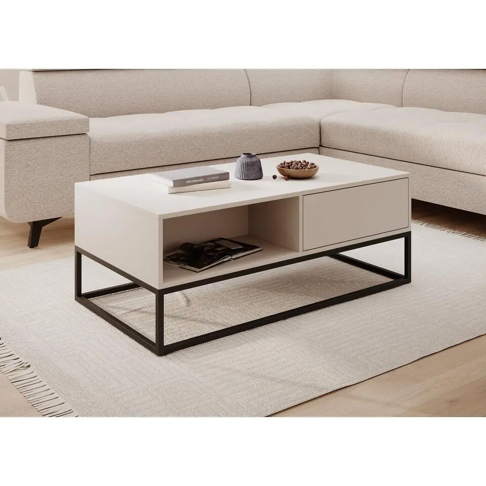 Meubella - Salontafel Delta - Beige - 120 cm