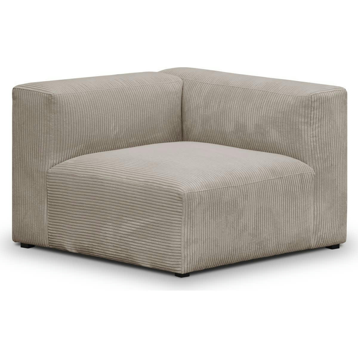 MODULO NEW - Chauffeuse d'angle à droite modulable en velours côtelé taupe