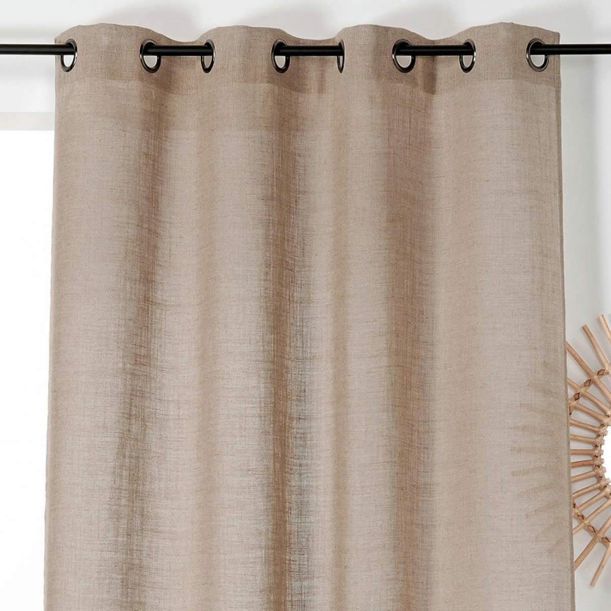 - Rideau tamisant et naturel en 100% lin naturel 145x260 cm