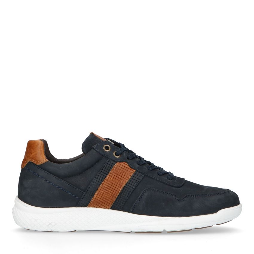 No Stress Donkerblauwe lage sneakers